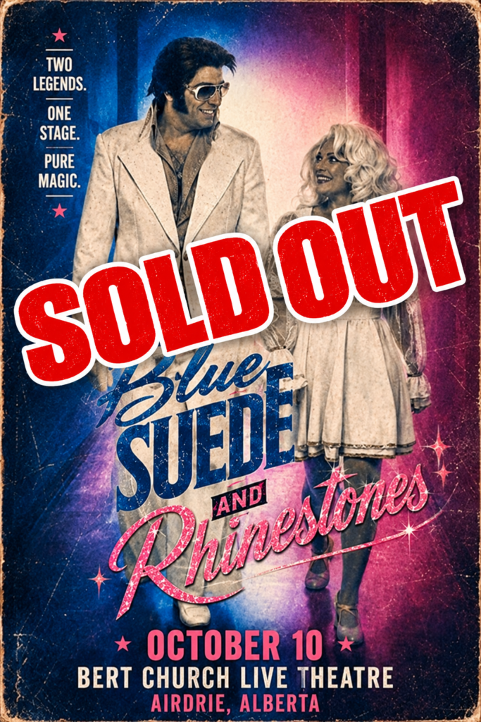 Blue Suede and Rhinestones – Elvis and Dolly tribute show poster
